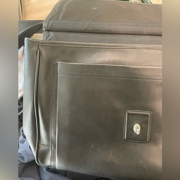 Coach Beekman Barclay Black Leather Messanger Briefcase Bag - Picture 15 of 16